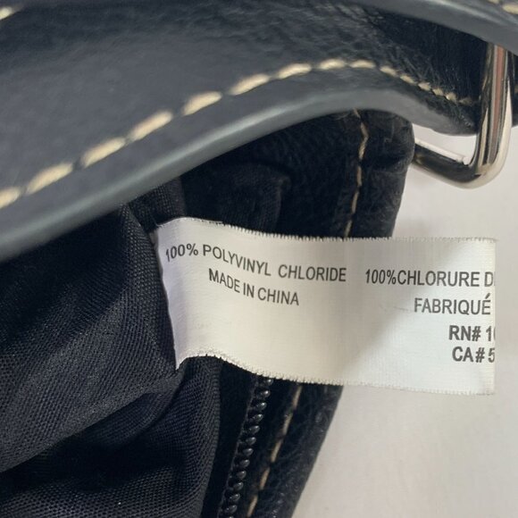 Rosetti Convertible Shoulder Crossbody Bag black Vegan Leather Silver 14" x 10" - Picture 7 of 9